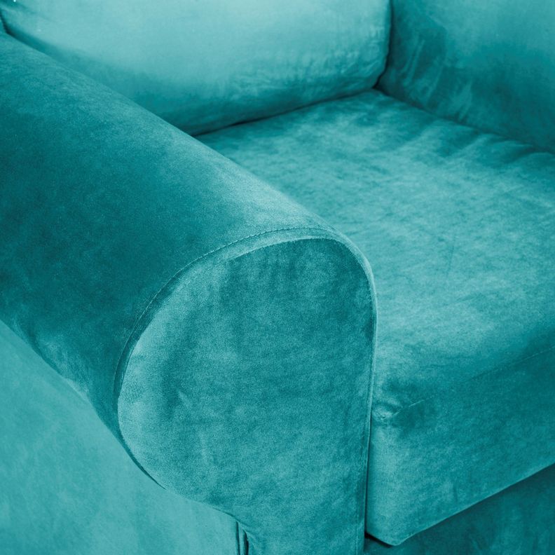 Sillon Beron 1c Felpa Turquesa  95 x 90 x 100-2