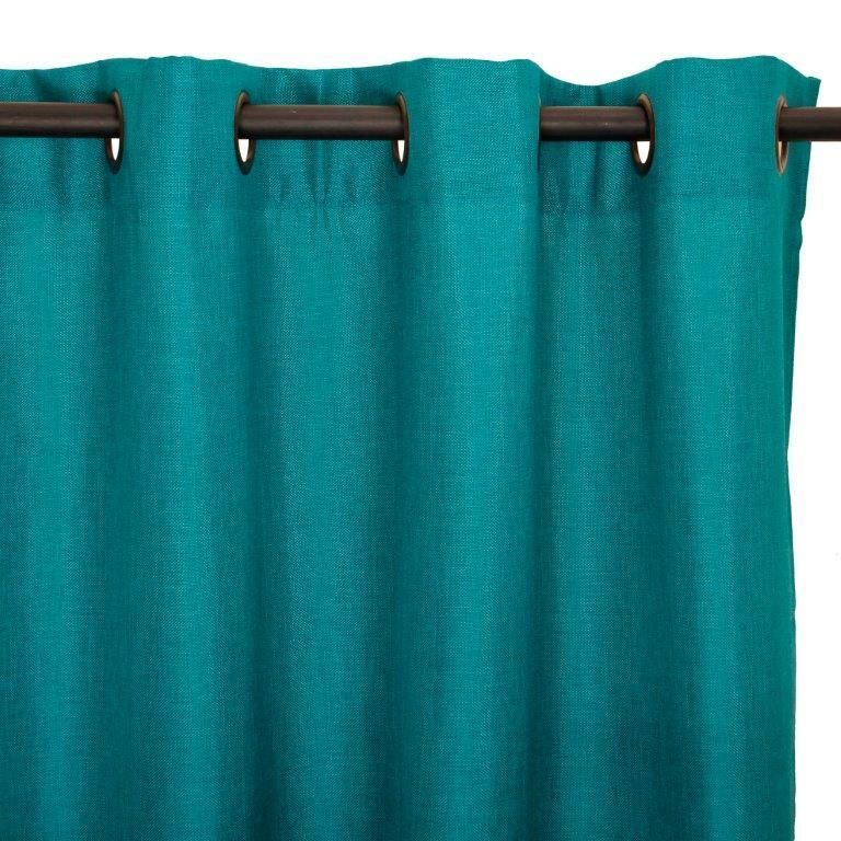 Set Cortina de ambiente  Mati Y  velo bordado 4 pzas  Turquesa-1