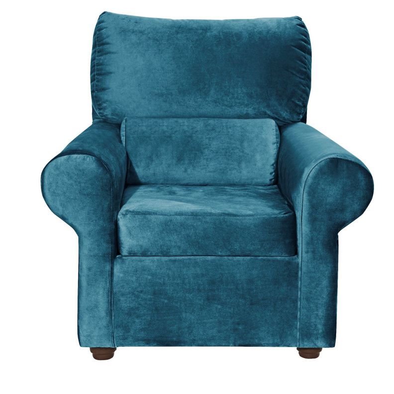 Sillon Beron 1c Felpa Petroleo 95 x 90 x 100 Azul Petroleo