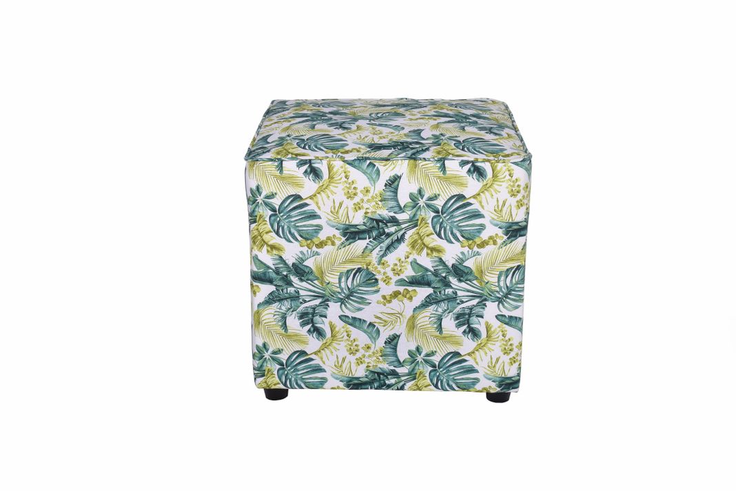 Pouf  Florencia kingston blanco  50x50x43 cm-0
