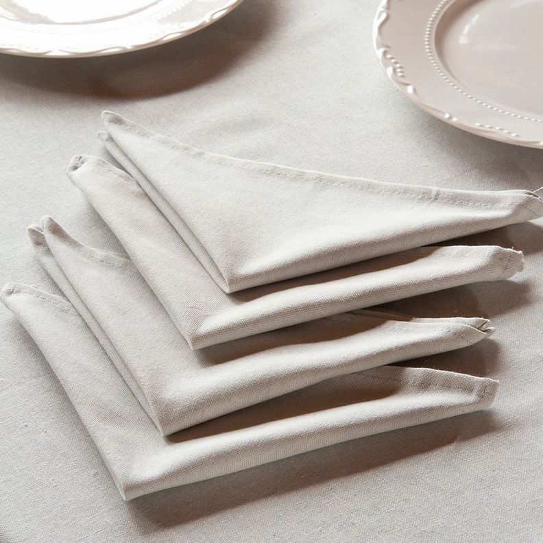 Juego de Mantel Laika 135 x 210  c/ Servilletas de tela  Gris-2