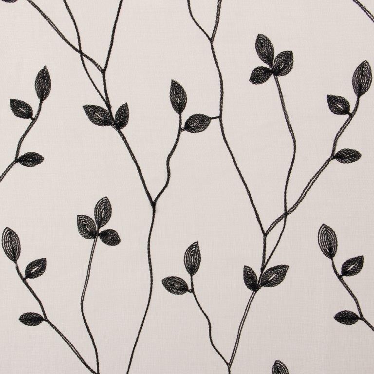 Set Cortinas 4 pzas New Velvet -Velo Bordado Negro-2