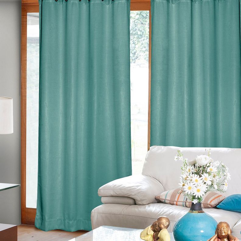 Cortinas  Set Embosed 1.40 x 2.25 Turquesa-0