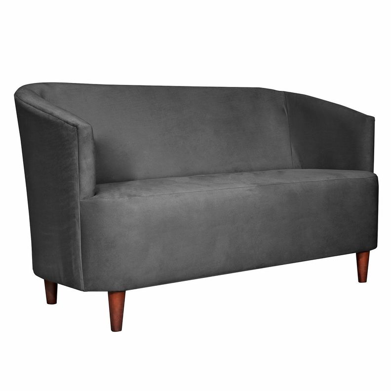 SOFA 2C OSLO FELPA GRIS OSCURO  160X80X70-1