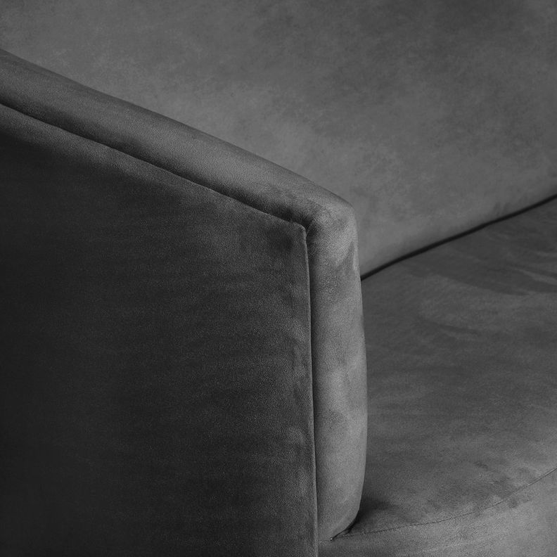 SOFA 2C OSLO FELPA GRIS OSCURO  160X80X70-3