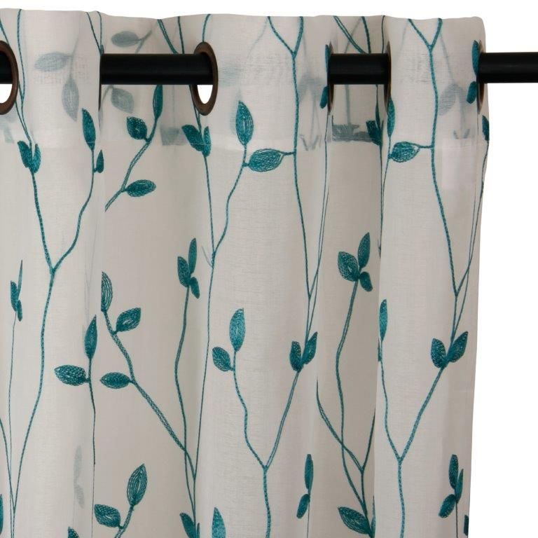 Set  Teresita Velo Bordado 1.40 X 2.25 Turquesa-0