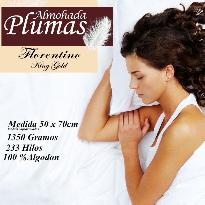 Almohada Florentino Pluma 50x90 cm-3