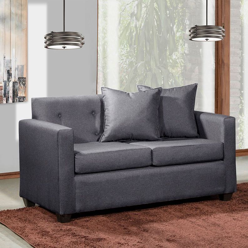 Sof 2c Gramado tela Gris oscuro 130x70x83
