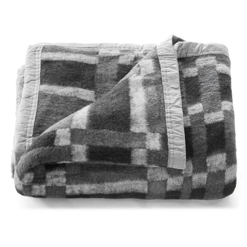 Frazada Polycotonn 1,5 pl Gris -negro-0