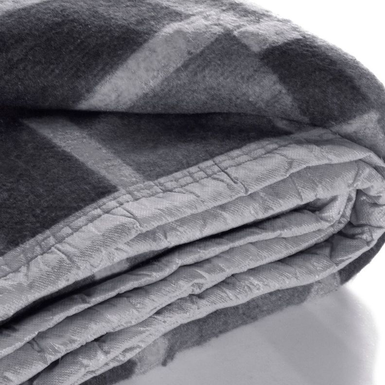 Frazada Polycotonn 1,5 pl Gris -negro-1