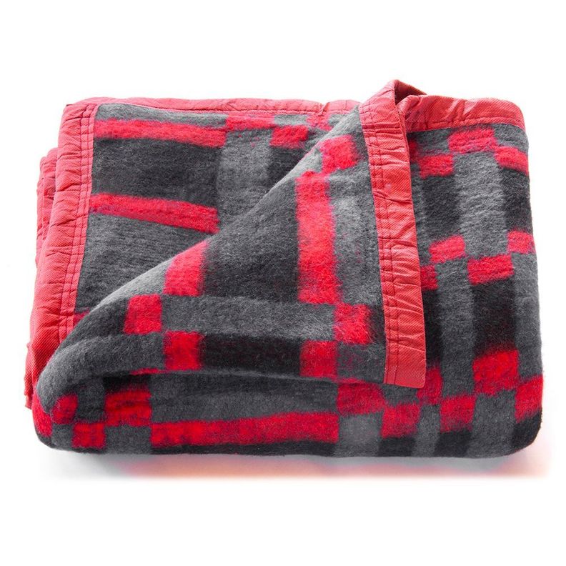 Frazada Polycotonn 2 pl Rojo -negro-0