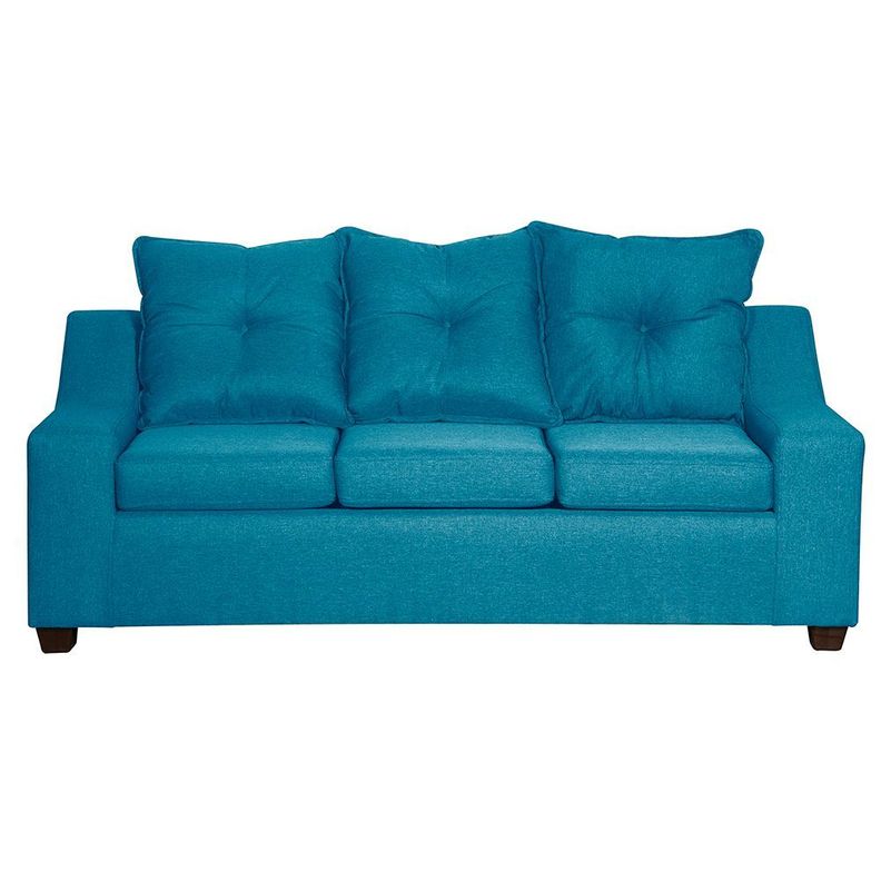 Sofa Viena 3 cuerpos Tela Turquesa 190 x 80x90