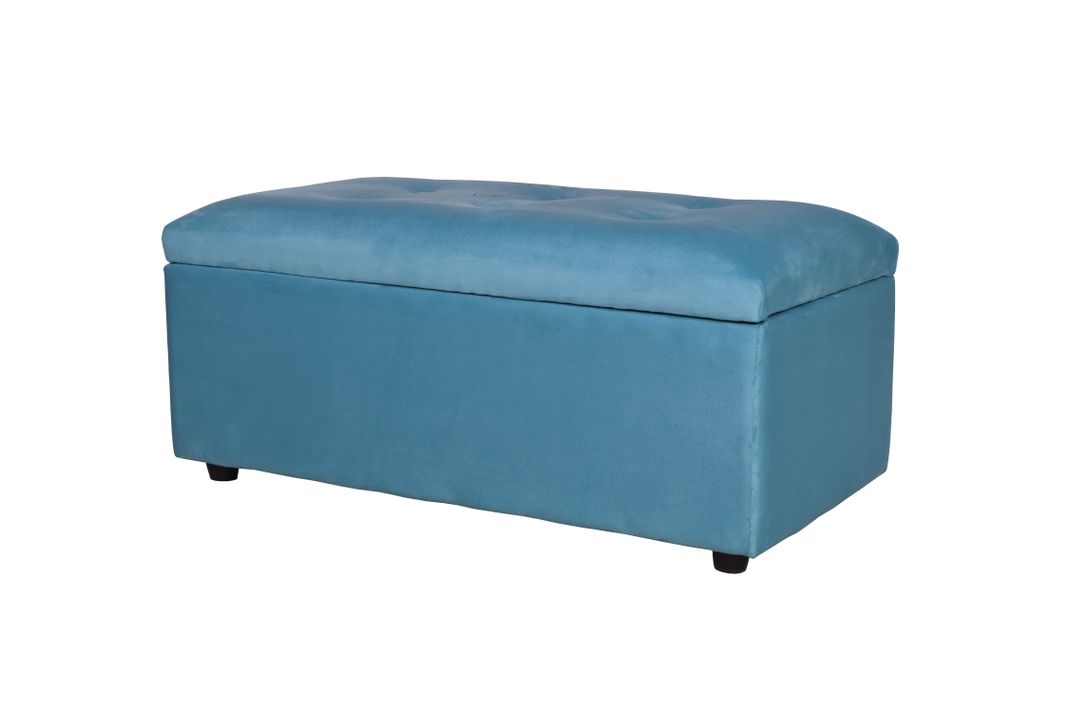 Banqueta Baul Felpa  Calipso 100x50x45 cm-2