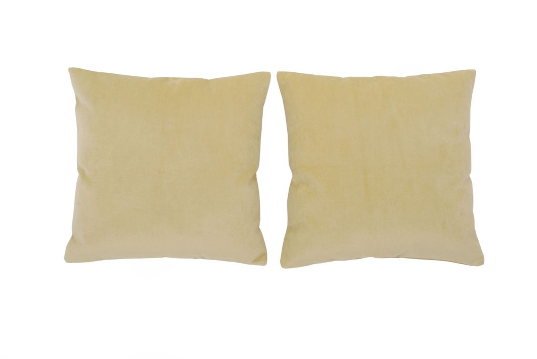 Set 2 Cojines Felpa de 40x40 Beige