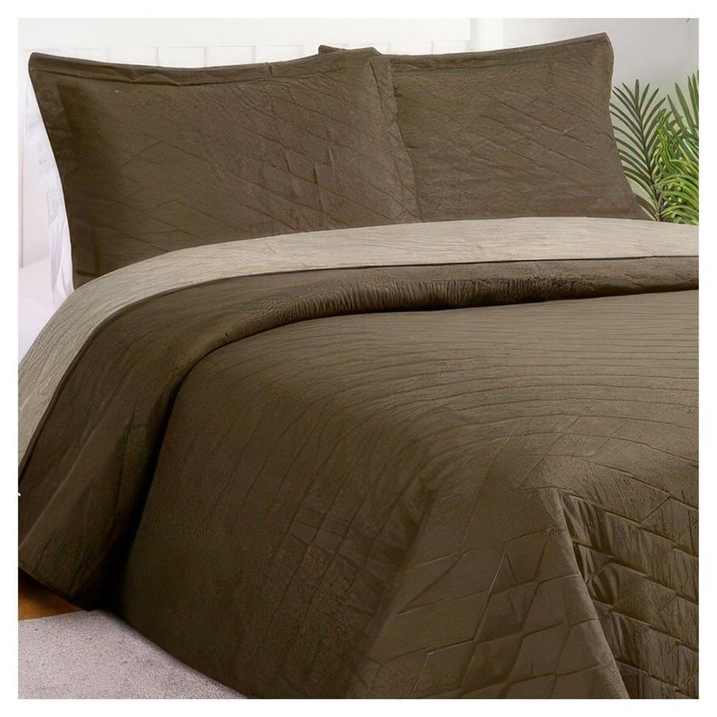 Quilt Bicolor Masel King Cafe-Beige 250x260-0