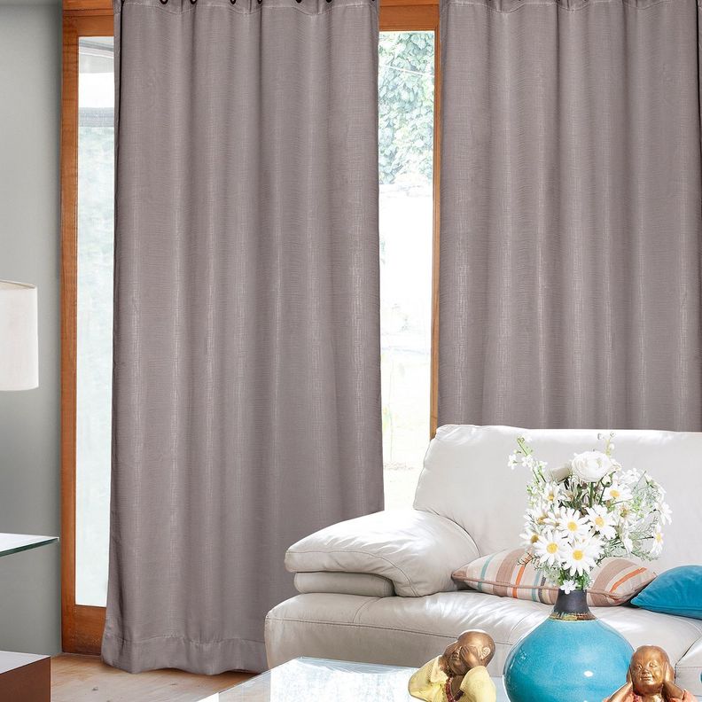 Cortinas  Set Embosed 1.40 x 2.25 Gris claro-0