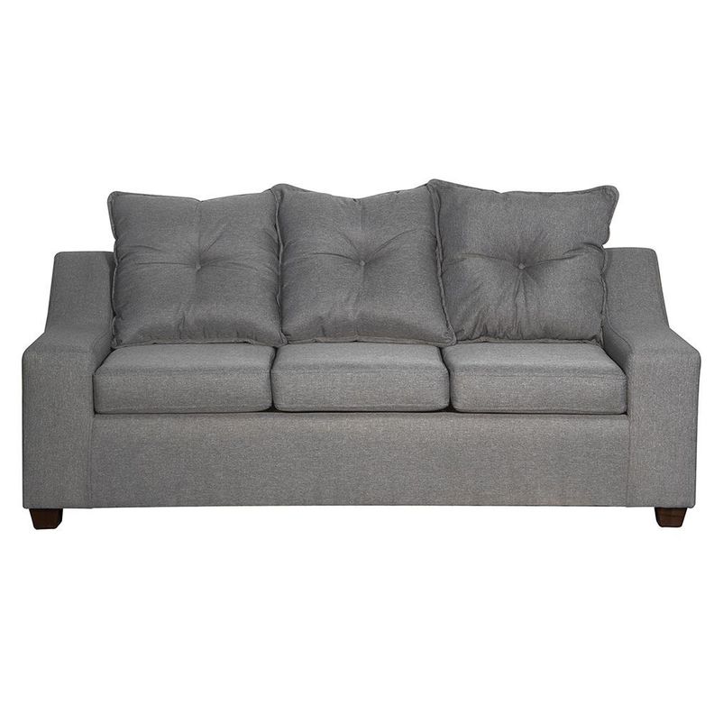 Sofa Viena 3 cuerpos   Tela Gris 190 x 80 x90-0