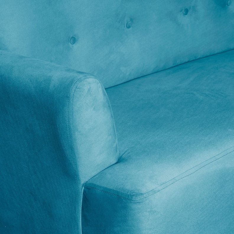  Sofa  York  2c Felpa Turquesa 150x80x95-3
