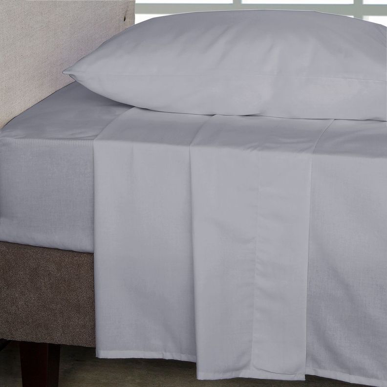 Jgo.Sábanas Polycotton 1 PL- 144 hilos Gris-1