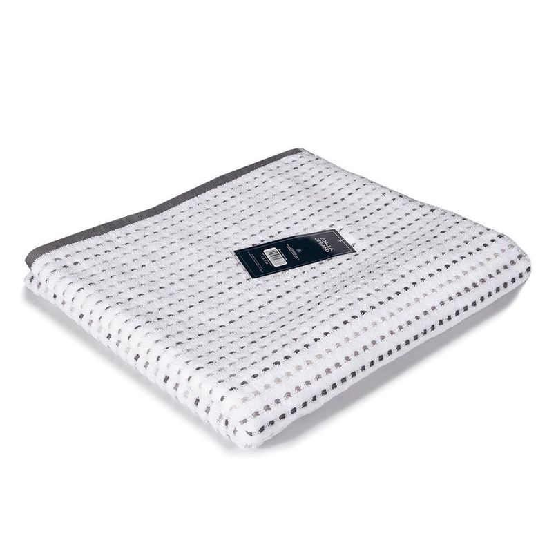 Toalla Bano Stripe -Nautica Home- 76 x 137 Blanco- Gris