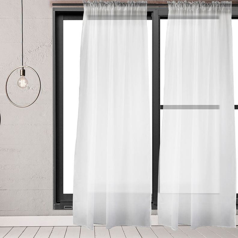 Set Cotina Velo pasatubo 140 x 225 blanco -0