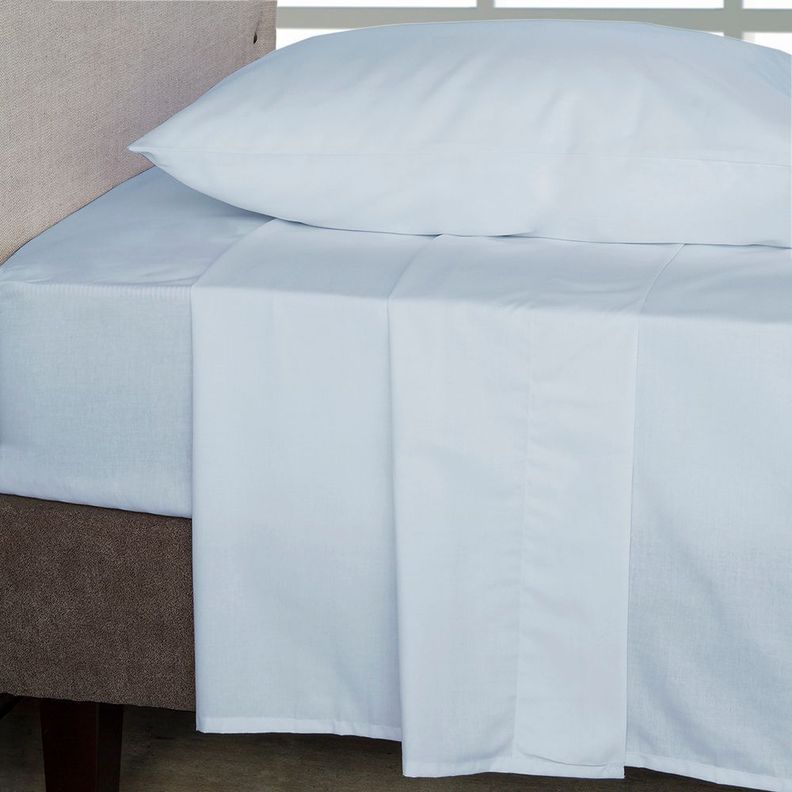 Jgo.Sábanas Polycotton 1 PL- 144 hilos  celeste-1