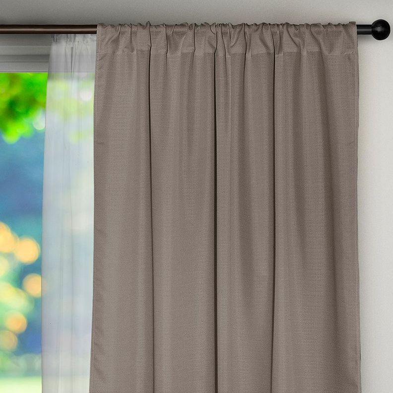 Set cortina 8 pzas Amalia pasatubo 140x225 Taupe-1