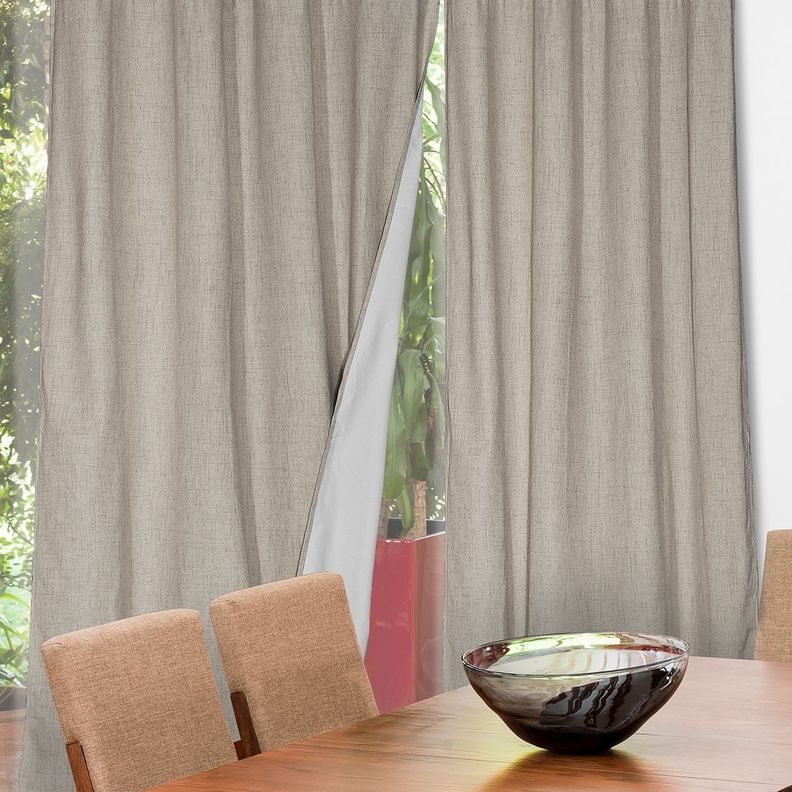 Set Cortina Masel B.O Lino Blanca 140 x 225-0