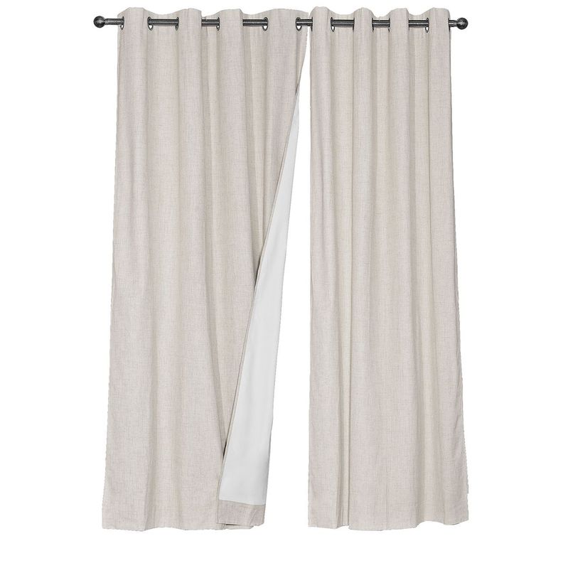 Set Cortina Masel B.O Lino Blanca 140 x 225-1