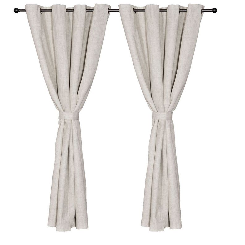 Set Cortina Masel B.O Lino Blanca 140 x 225-2