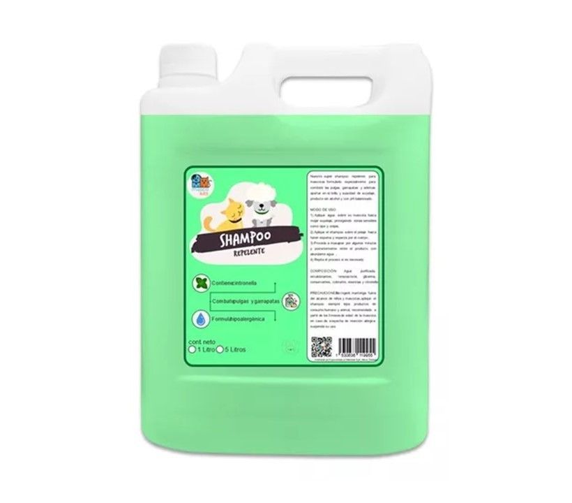 Shampoo Super Repelente 5 Litros Perros & Mascotas-0