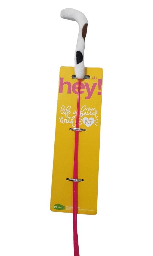 Juguete Para Gatos Varilla Mini Tigre 40cm Hey Blanco-0