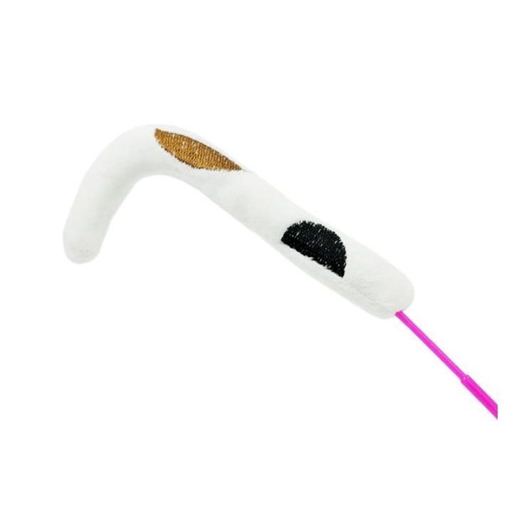 Juguete Para Gatos Varilla Mini Tigre 40cm Hey Blanco-1