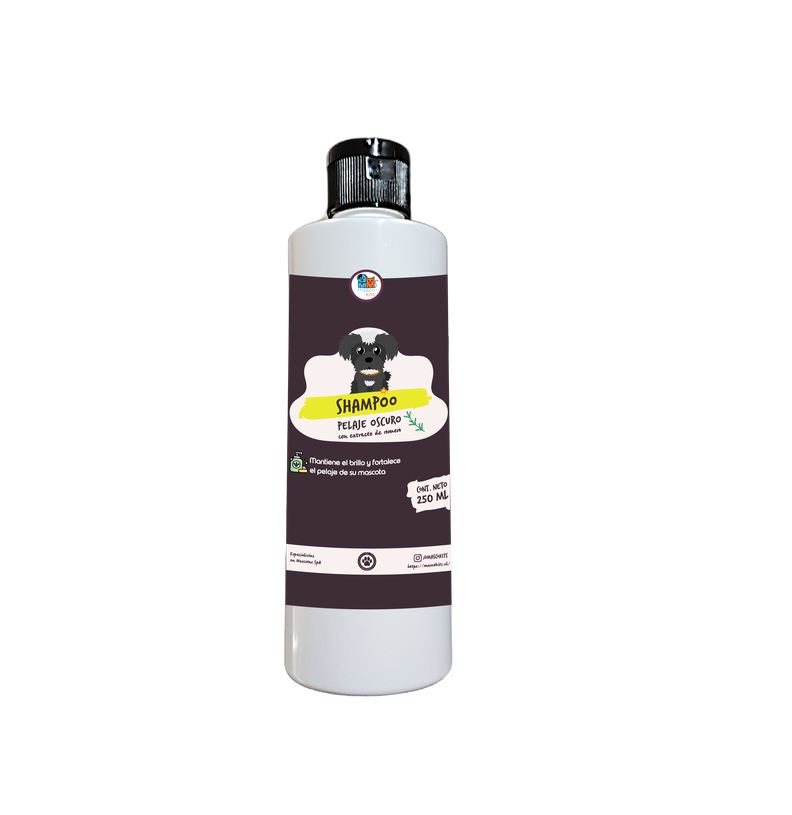Shampoo Para Perros Y Mascotas 250 Ml Natural Pelaje Negro-0