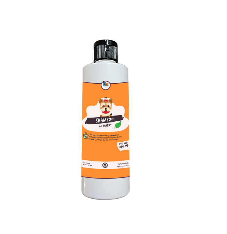 Shampoo Para Perros Mascotas 250 Ml Extractos Naturales Matico-0