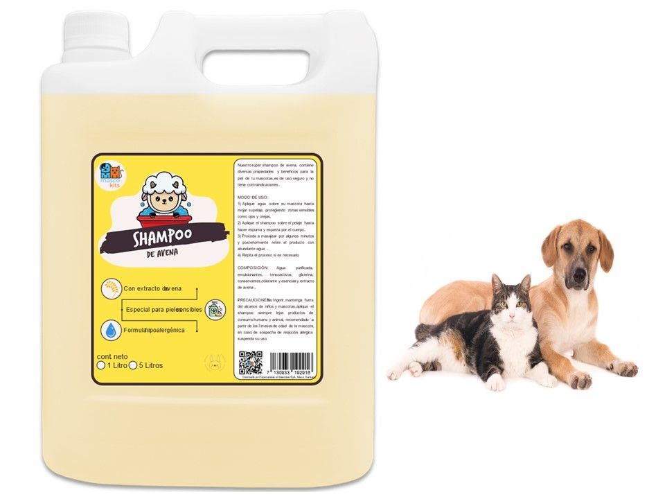 Shampoo De Avena Orgánico 5 Litros Perros & Mascotas-1