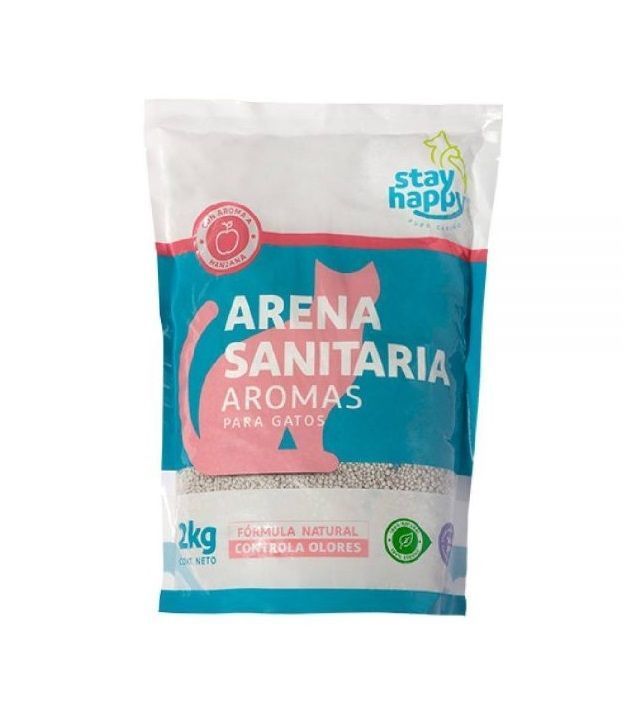 Arena Ultra Aglutinante P Gatos 2kg Control Olores Manzana-0