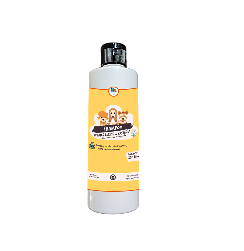 Shampoo Para Perros Y Mascotas 250 Ml Natural Pelaje Rubio-0