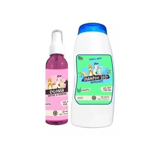 Kit Para Perro Shampoo Seco + Colonia Frambuesa-Eucalipto-0