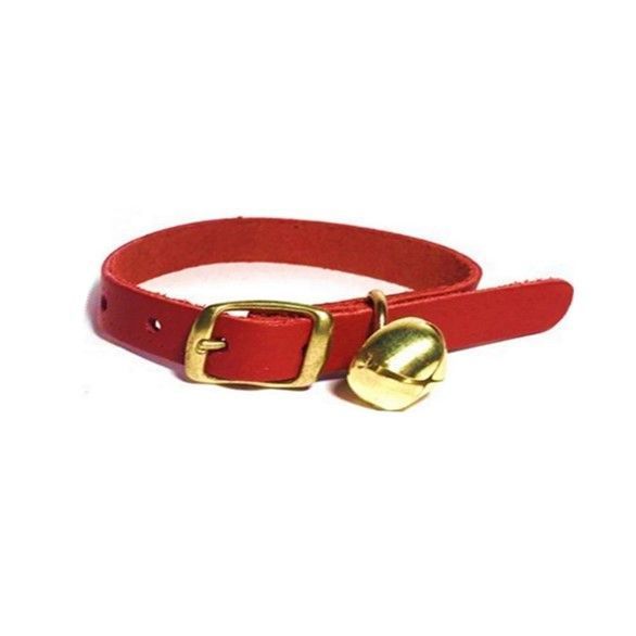 Collar De Cuero Para Gato Con Cascabel Pets And Friends-0