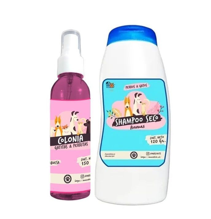 Kit Para Gato Shampoo Seco + Colonia Frambuesa-Coco-0