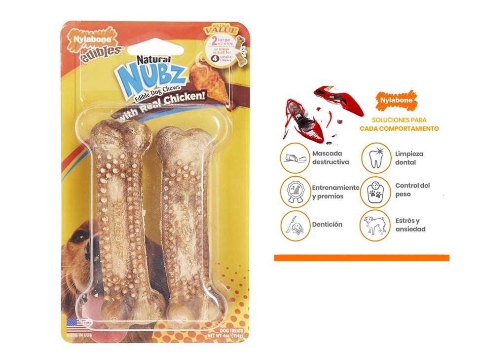 Hueso Para Cachorro / Perro Sabor Pollo 2 Unidades-0