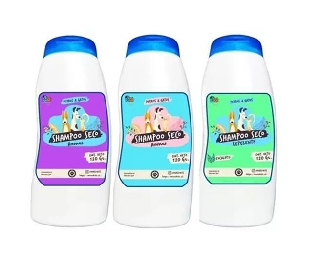Shampoo Seco Repelente Pulgas Para Perro 120 Gr No Toxico-0