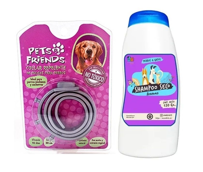 Mini Kit Para Perro Collar Antipulgas + Shampoo Fruitilicious-0