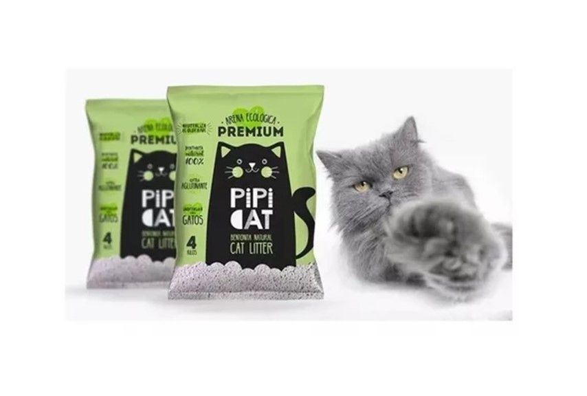 Arena Aglutinante Para Gatos 8kg Control Olores Pipicat Menta-1