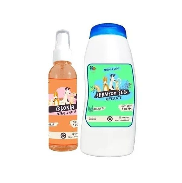 Kit Para Perro Shampoo Seco + Colonia Durazno-Eucalipto-0