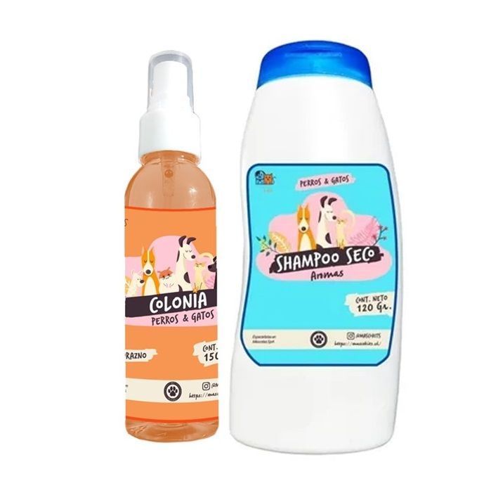 Kit Para Gato Shampoo Seco + Colonia Durazno-Coco-0