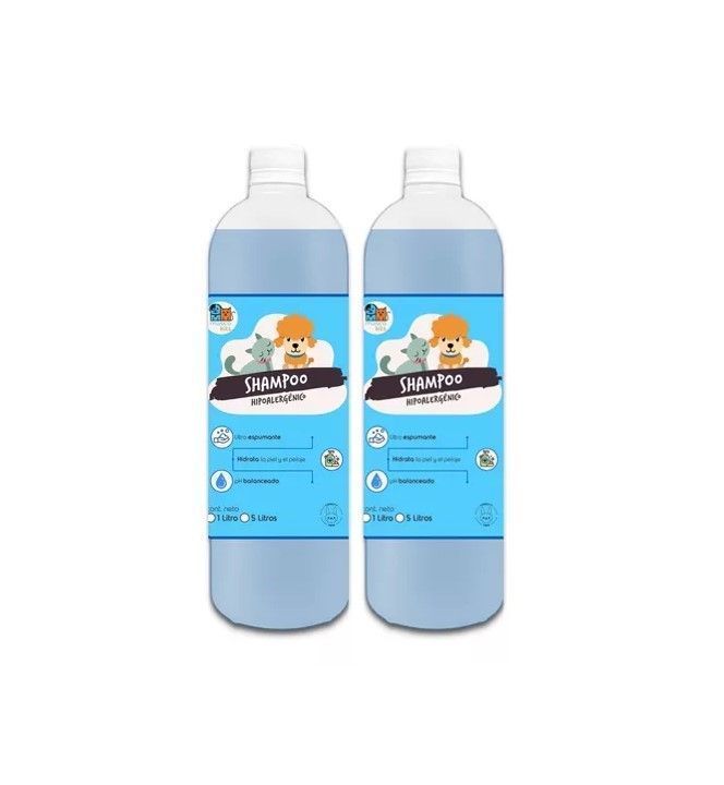 Pack 2 Shampoo Hipoalergénico 1 Litros P/ Perros & Mascotas-0