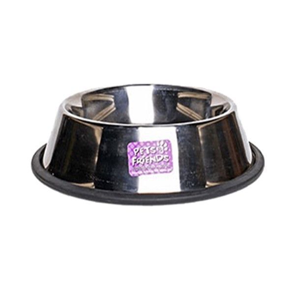 Plato Acero Inoxidable Para Perro O Gato 700ml Antideslizante-0