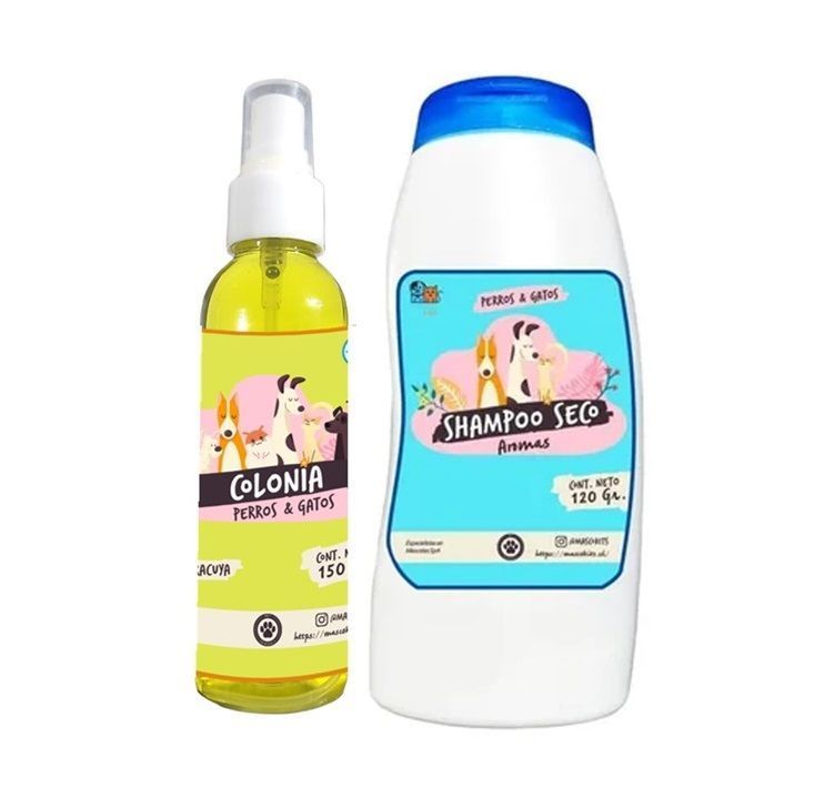 Kit Para Gato Shampoo Seco + Colonia Maracuya-Coco-0